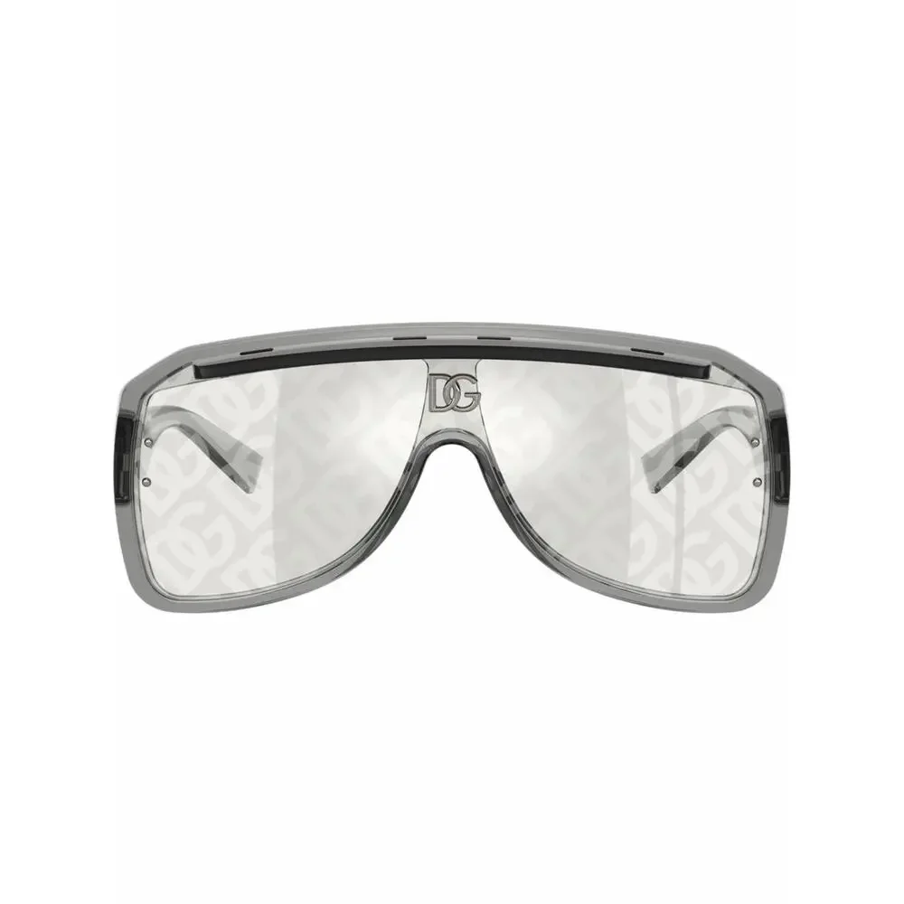 New Dolce & Gabbana DG6205 3160AL Monogram Shield Sunglasses Authentic